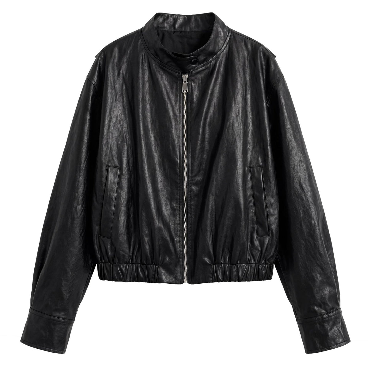 Retro PU Jacket for Women Versatile Leather Coat