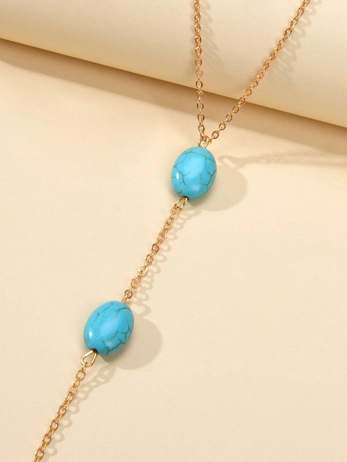 1 pc Bohemian Turquoise Beads Anklet with Toe Ring
