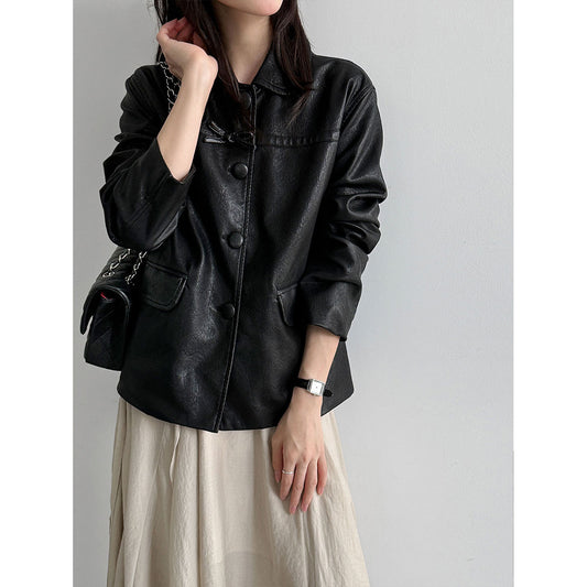 Women's Leather Short Jacket