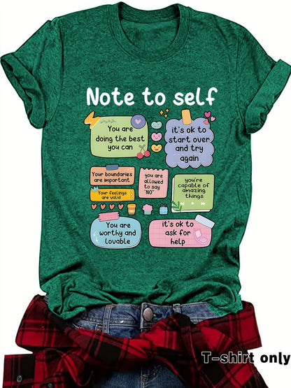 T-shirt self mental health precautions print