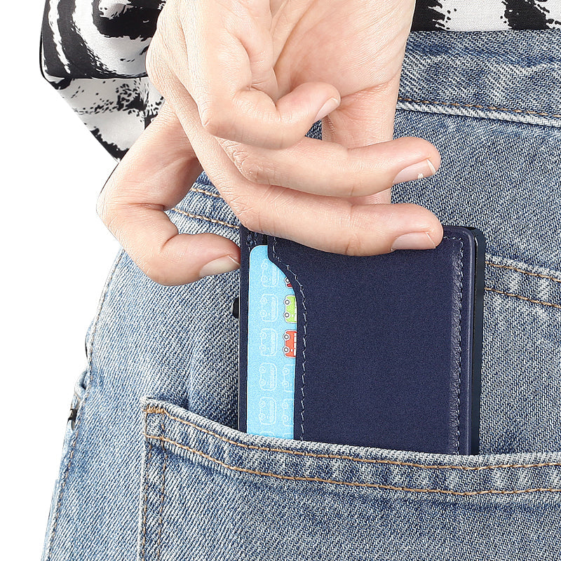 Card Holder Wallet with PU Leather Cover