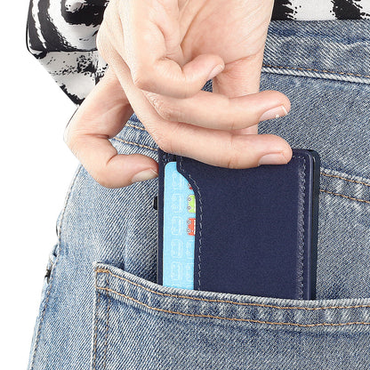 Card Holder Wallet with PU Leather Cover