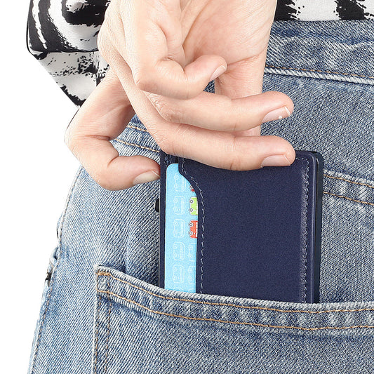 Card Holder Wallet with PU Leather Cover