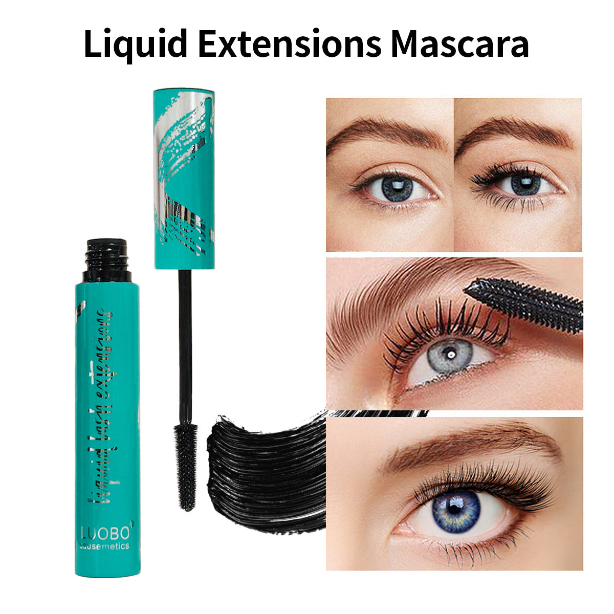 Green Box Mascara, Water-Removable, Long-Lasting, Smudge-Proof, Volumizing &amp; Lengthening, Waterproof, for Lash Enhancement