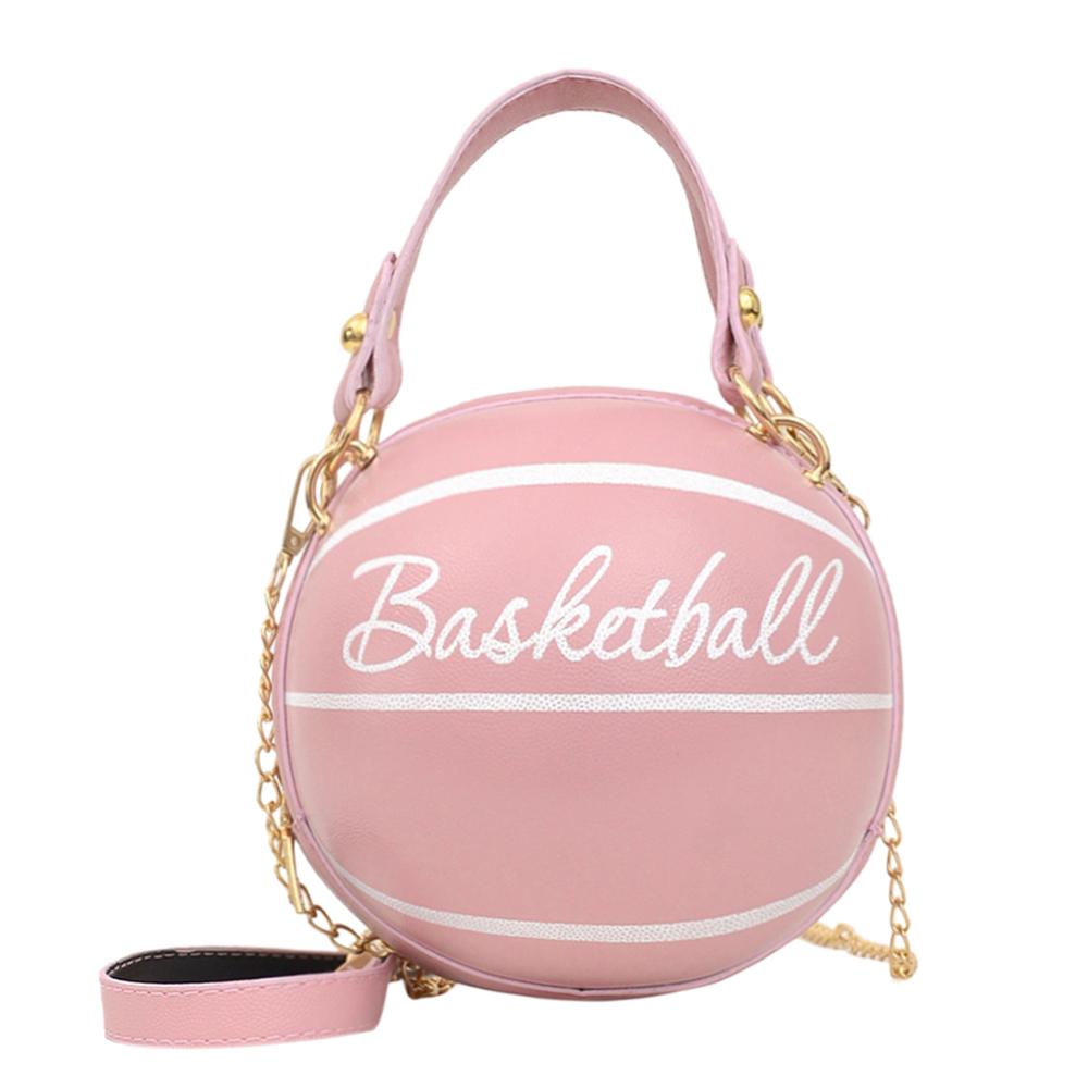 leather pink basketball  hand bags