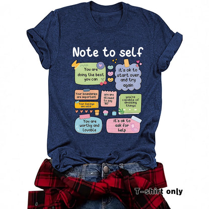 T-shirt self mental health precautions print