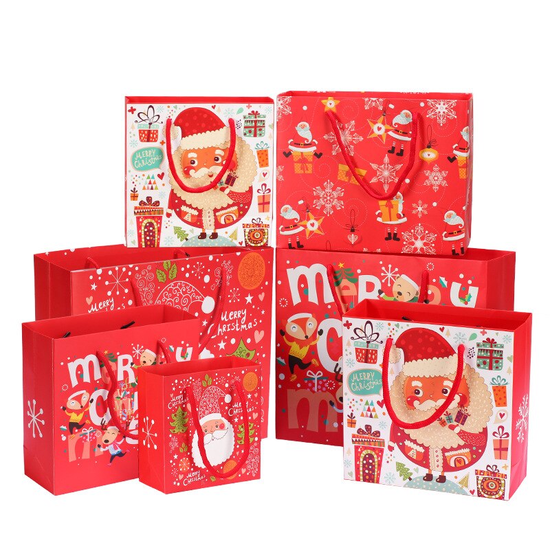 Merry Christmas Kraft Paper Gift Bags