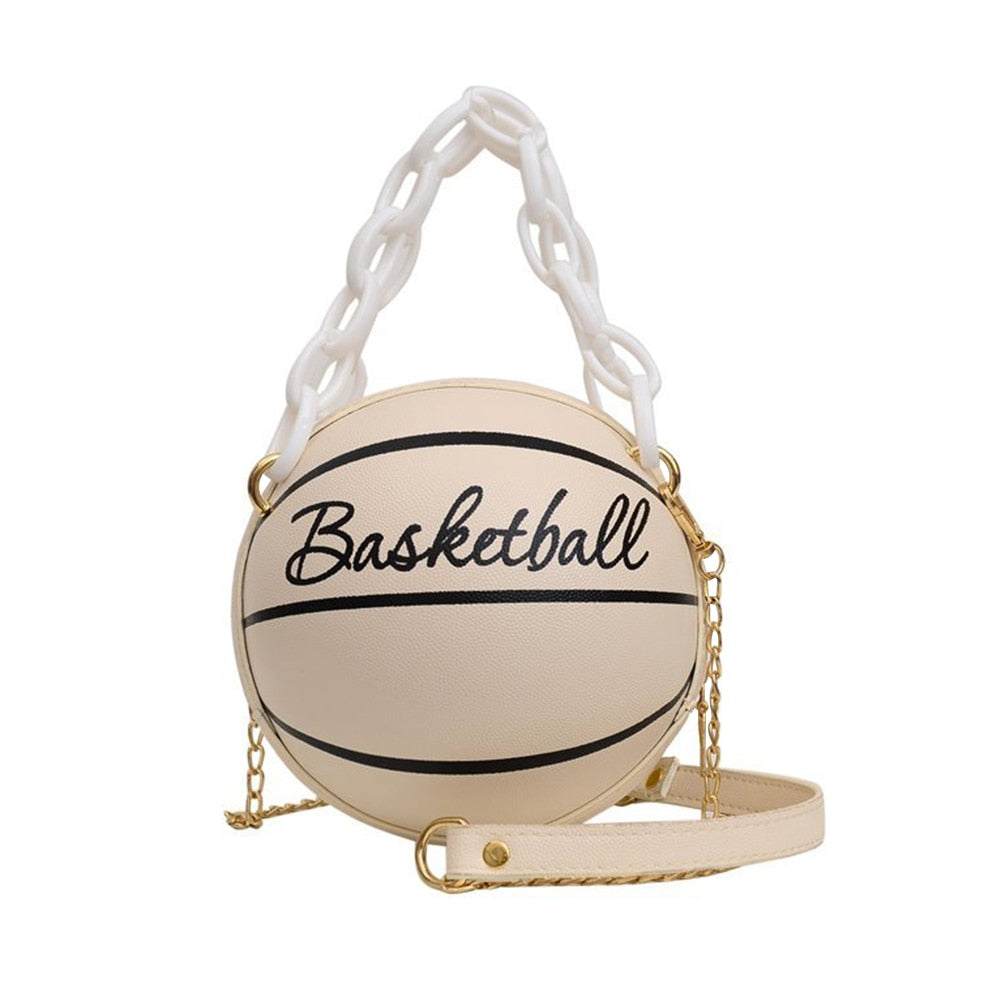 leather pink basketball  hand bags