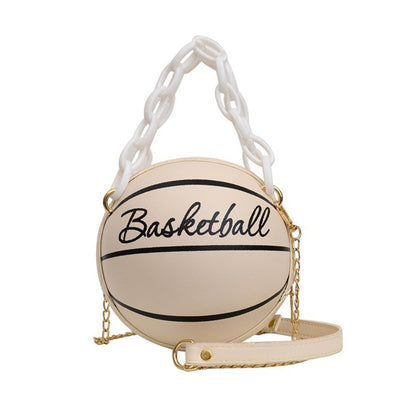 leather pink basketball  hand bags
