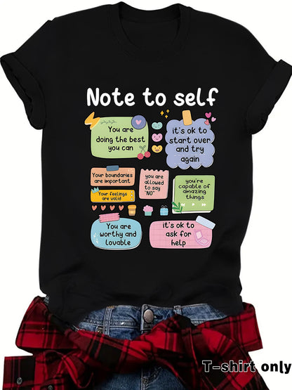 T-shirt self mental health precautions print
