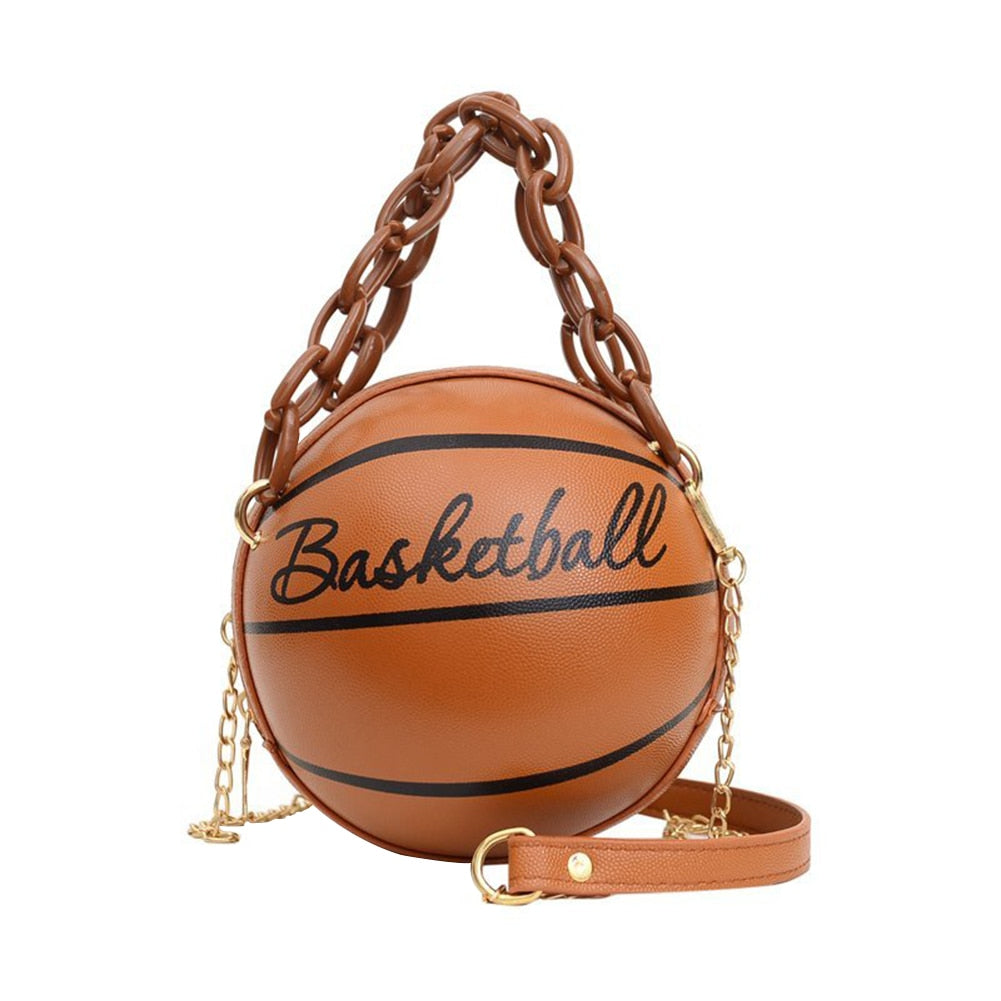leather pink basketball  hand bags