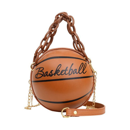 leather pink basketball  hand bags