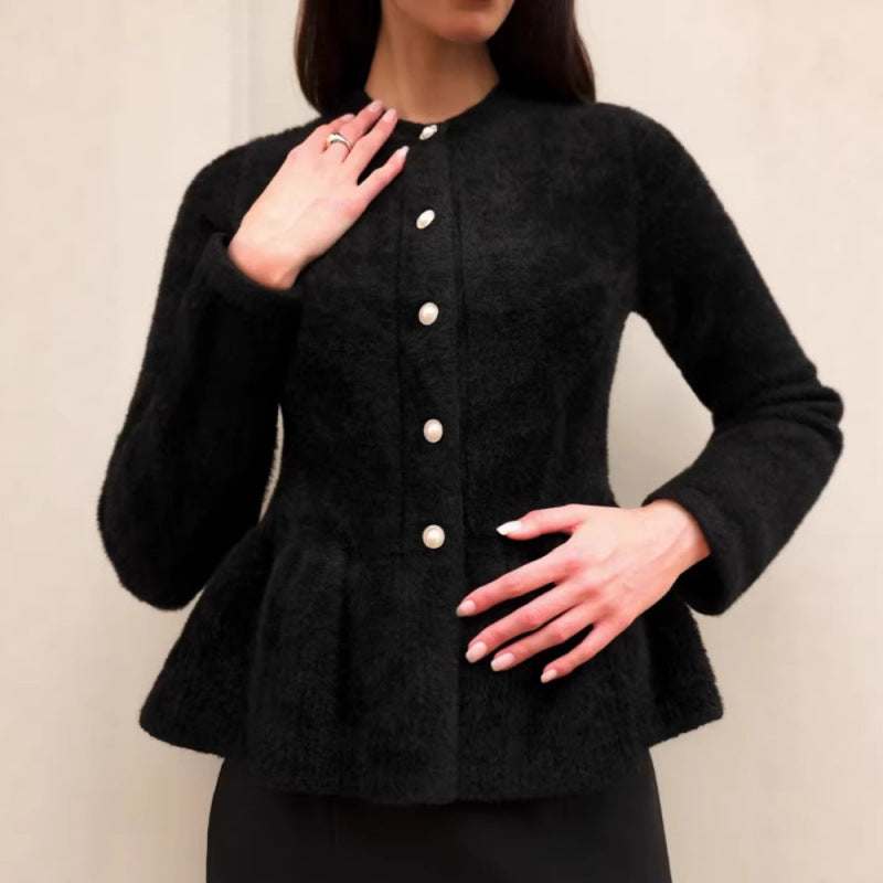 Elegant Knit Cardigan for Women, Slim Fit, Top