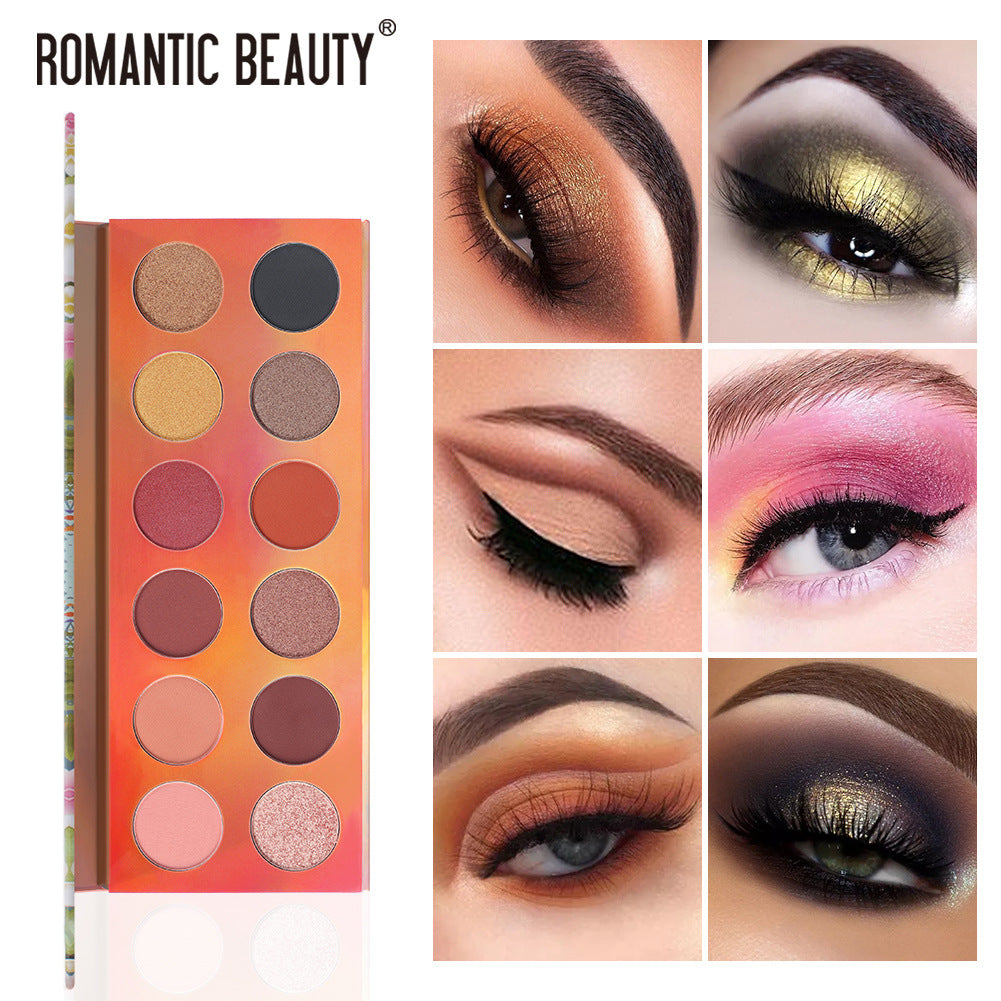 Romantic Beauty 12 Color Dazzle Eye Shadow