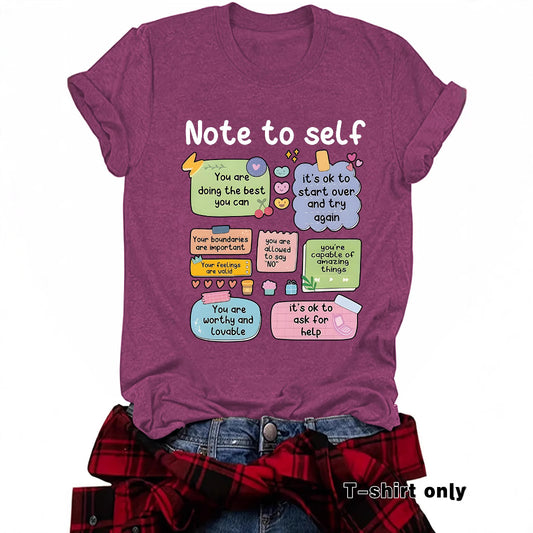 T-shirt self mental health precautions print