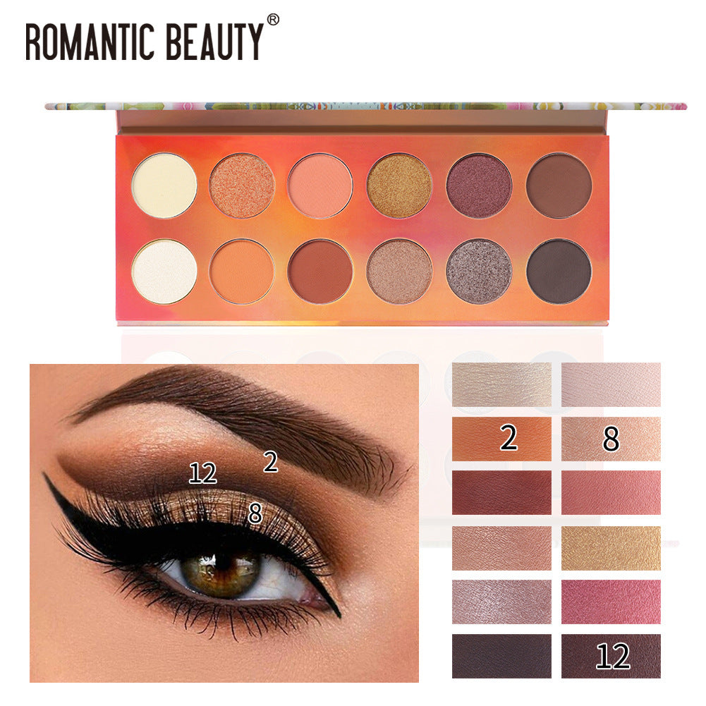 Romantic Beauty 12 Color Dazzle Eye Shadow