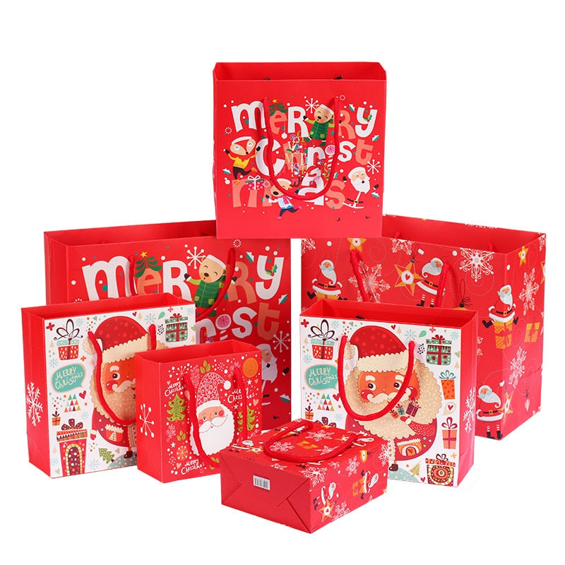 Merry Christmas Kraft Paper Gift Bags