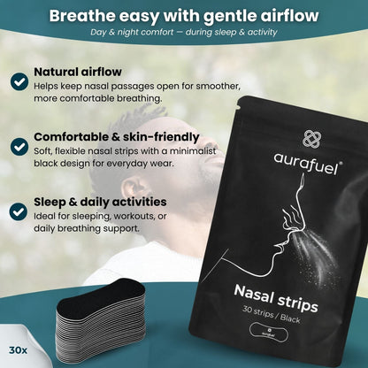 Nasal strips black ( breathe easy )
