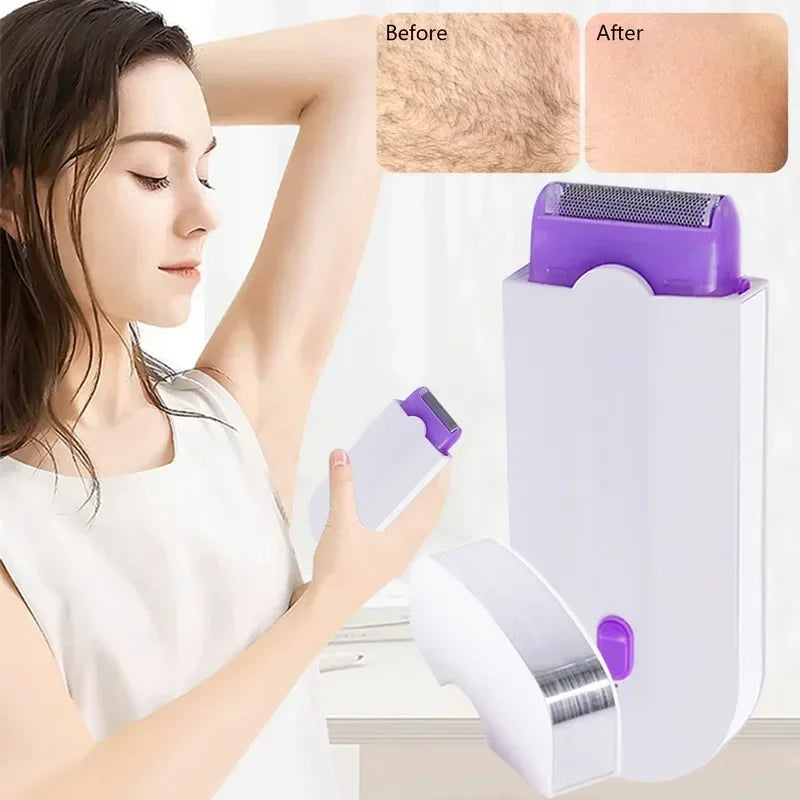 Painless underarm, body Shaver White
