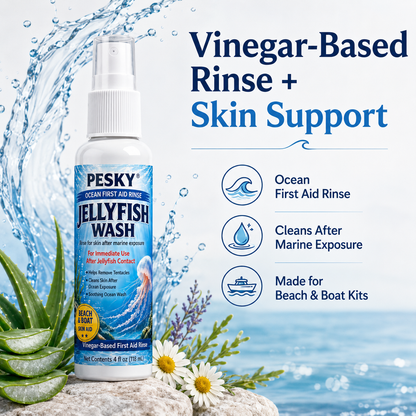 PESKY® Jellyfish Wash – Spray for Marine Stings- for beach bags, boats, dive gear, and coastal first-aid kits-3
